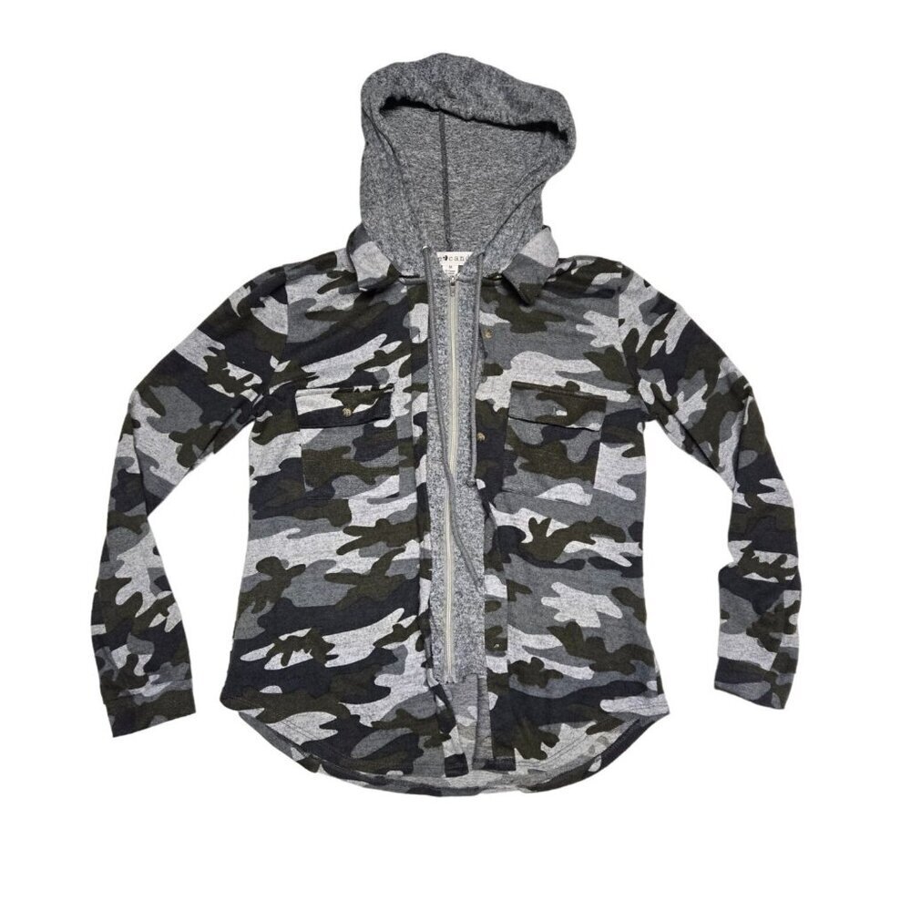 Eye Candy‎ Camo Hoodie Shirt Jacket Full Zip Long Sleeve - M